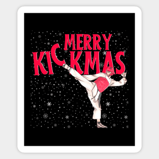 Taekwondo Merry Kickmas Sticker